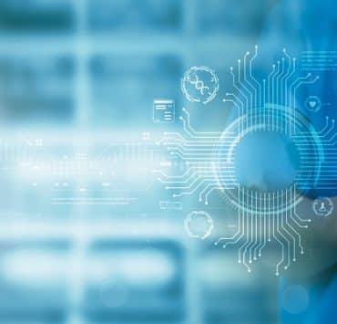 a digital composite illustrating the intersection of healthcare and advanced technology.