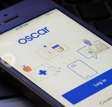 Oscar Health app on smart phone of private healthcare user.