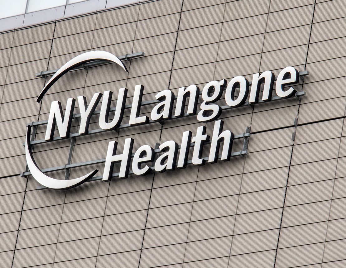 Rendering of NYU Langone Health's proposed academic medical center campus in Melville, New York, featuring hospital facilities, research buildings and medical education space.