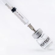 Medical vials in a clinical setting illustrating the growing interest in experimental peptide treatments in the US