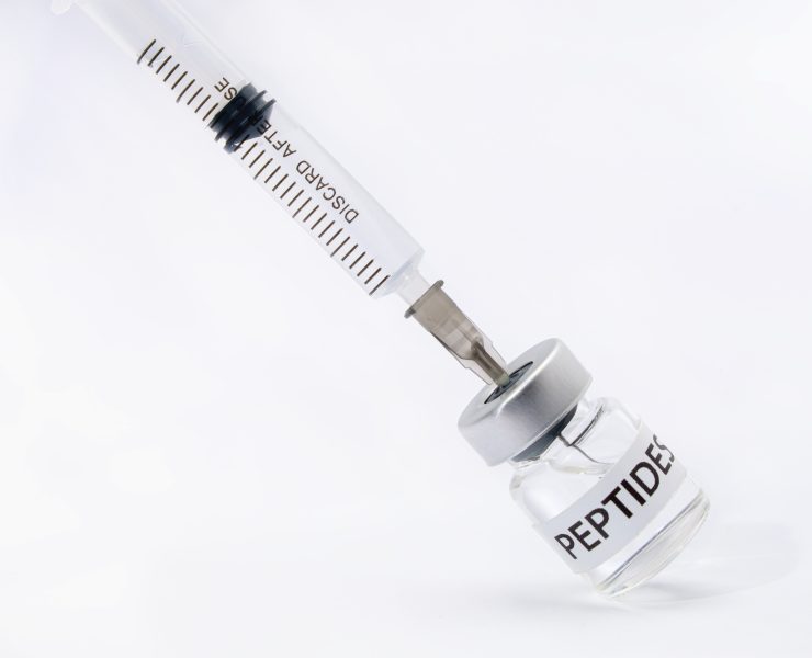 Medical vials in a clinical setting illustrating the growing interest in experimental peptide treatments in the US