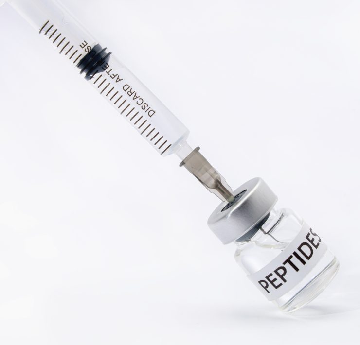 Medical vials in a clinical setting illustrating the growing interest in experimental peptide treatments in the US